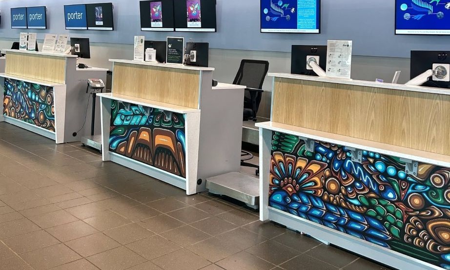 Thunder Bay Airport Unveils New Indigenous Artwork Across Terminal Check-In Counters